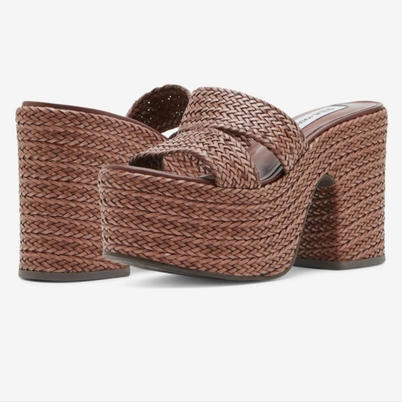 Steve Madden Gianni Woven Platform Sandals - Picture 1 of 5